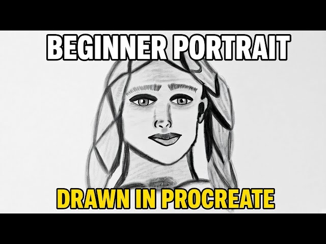 Beginner Portrait Drawing in Procreate | My First Realistic Face Sketch