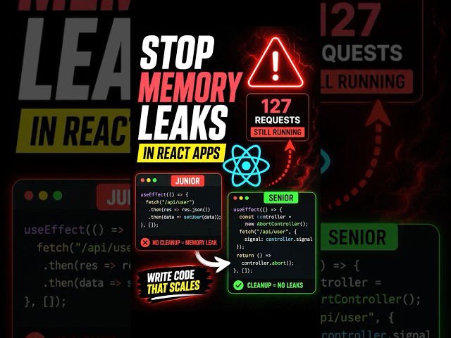 STOP Writing React Code Like This ⚠️ #reactjs #coding #ai #programming #nextjs #easydsa