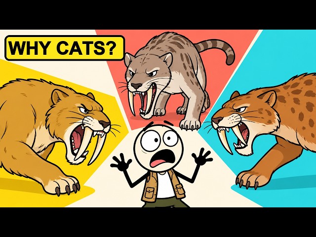 Why do different animals keep evolving into cats ?