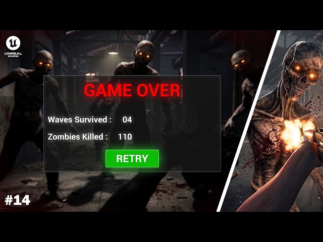 How to Make Game End Screen in Unreal Engine 5 | Zombie Shooter #14