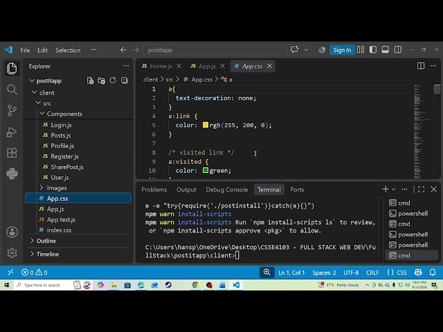 CSSE4103 (Full Stack Web Dev) Activity 2 - Front End Development Part 1
