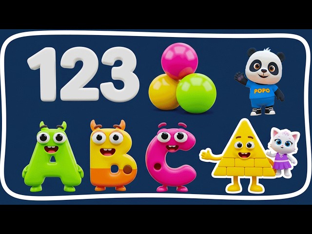 Preschool Learning activities for 3 year olds at home | Learn ABC Phonics Shapes Numbers Colors 🌈