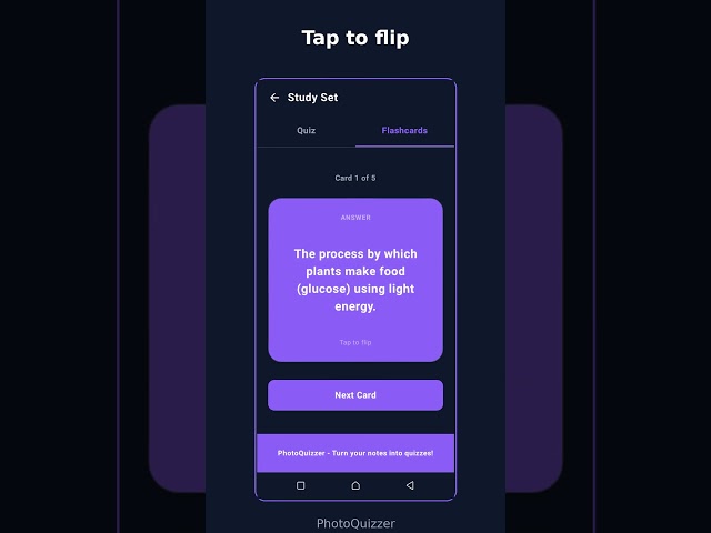 Photo Quizzer: Snap Your Notes, Get an Instant Quiz (Free Study App)