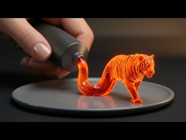 Satisfying or Mesmerizing? A Lava Paint Tube 🌋 | Oddly Satisfying AI ASMR