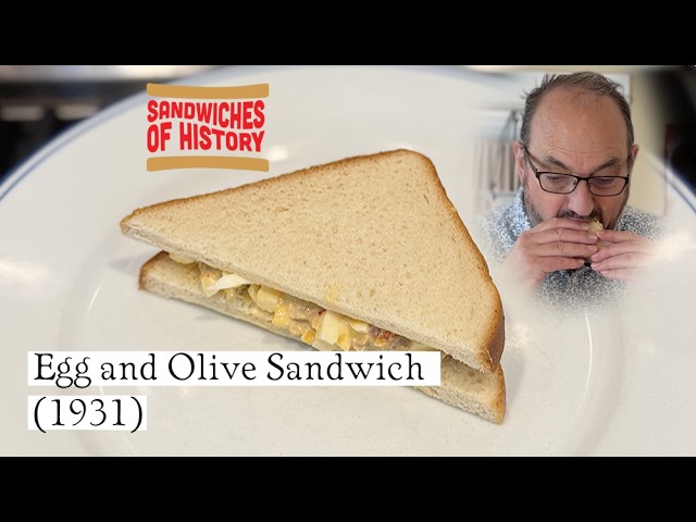 Egg and Olive Sandwich (1931) on Sandwiches of History⁣