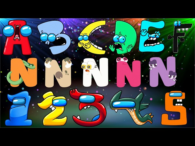 ABC Song & Counting for Toddlers | Learn Uppercase & Lowercase A to Z Monster N Transform & Shapes