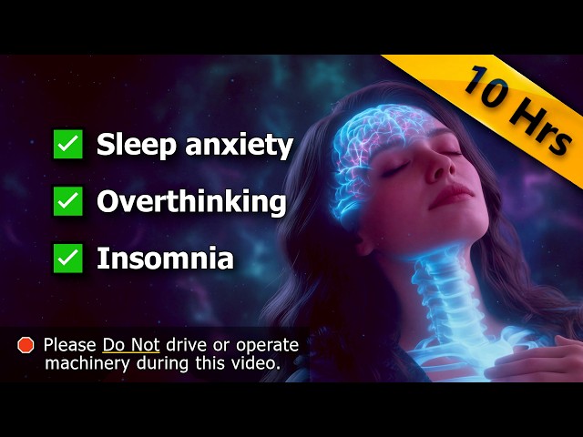 STOPS Bedtime Overthinking (8D EMDR Bilateral & Binaural QT4 8Hz Theta Waves)