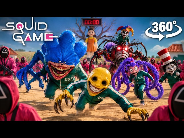 Squid Game Season 3: Cat in the Hat, Verity, Sonic & Lily Enter the Final Game! | 360° VR Horror 4K