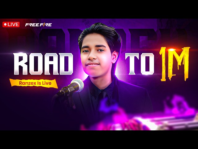 FREE FIRE LIVE WITH RANZEX 💀 GO FOR 1 MILLION #freefire#freefirelive #ranzexff