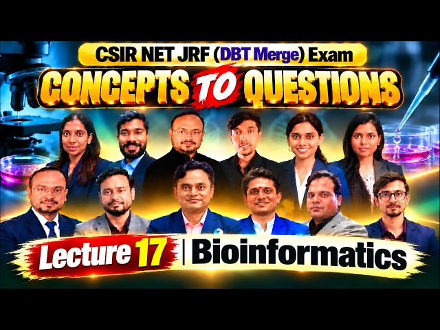 Day 17 Bioinformatics and Computational Biology I Concept To Questions I  IFAS CSIR NET DEC 2026