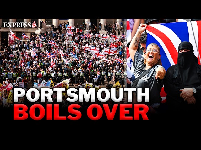 Portsmouth BOILS OVER as second anti-migrant protest BLOWS UP
