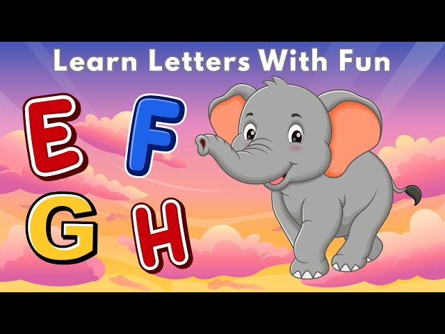 Learn ABC Letters E to H For Kids | E for Elephant,  F for Fish | Alphabet Learning @HelloABCs #abcd
