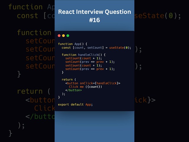React interview question #reactjs #frontend #javascript #html #css #webdevelopment #webdev#react