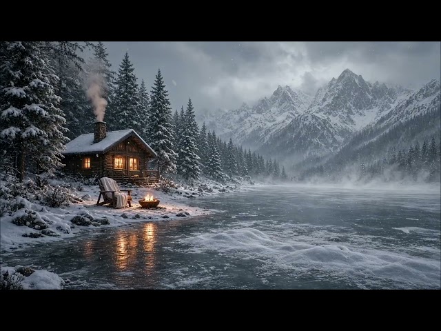 Cozy Cabin by a Frozen Lake | Ultimate Winter Escape