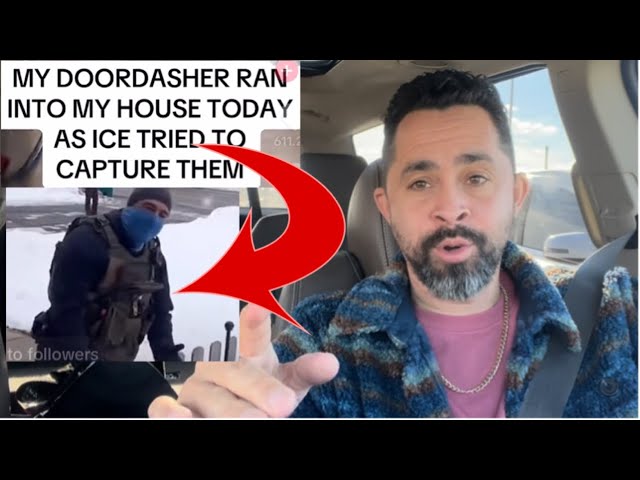 DoorDash Driver RUNS From ICE In Customers Home While Delivering 😳