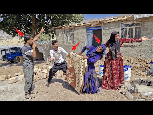 The husband prevented his second wife from sleeping next to him and threw her into a tent.😱