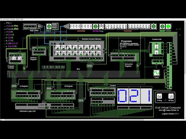 8-bit Computer with Logisim