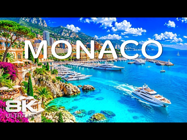 MONACO 8K Drone Footage | Glamorous Monte Carlo, Superyachts & Azure Blue Waters