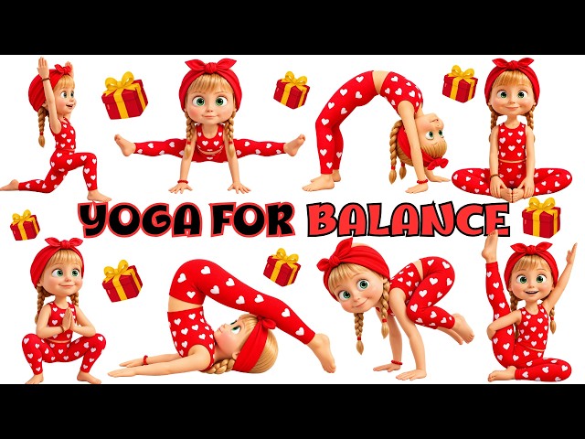 🌈 Balance Yoga for Kids with Masha  | Improve Balance & Coordination | Fun Kids Yoga