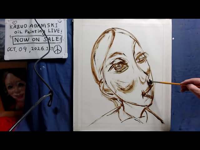 Oil painting  portrait day 1 op1761-1   [LIVE]--  "Contemporary art"