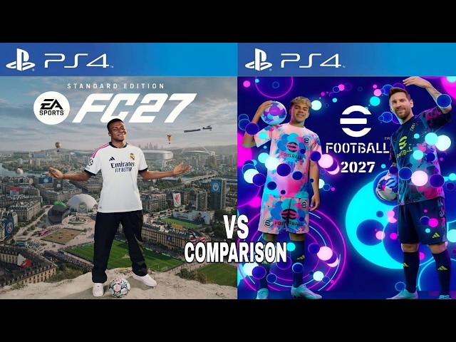 EA FC 27 против efootball 2027 PS4
