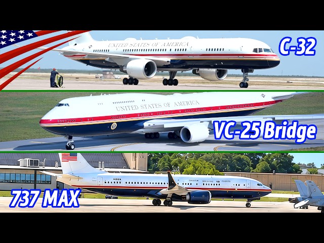 New “Trump Livery” on U.S. Government Jets – C-32, VC-25 Bridge & Boeing 737 MAX