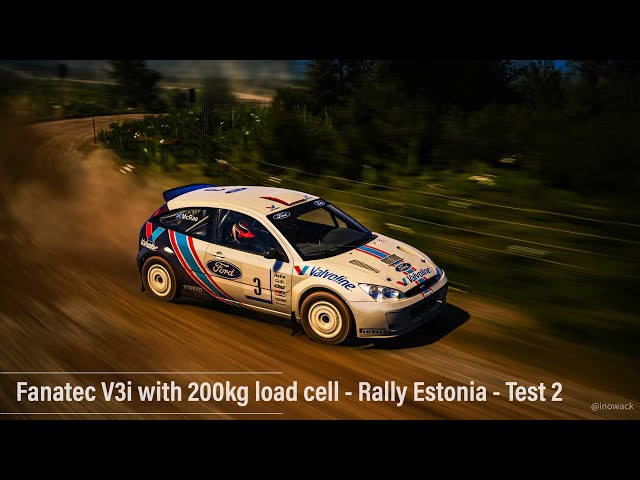 LIVE: WRC | Fanatec V3i with 200kg load cell - Rally Estonia - Test 2 | Onboard