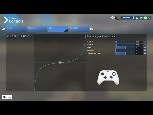 Microsoft Flight Simulator 2024 - Xbox Controller settings, sensitivity and assistance.