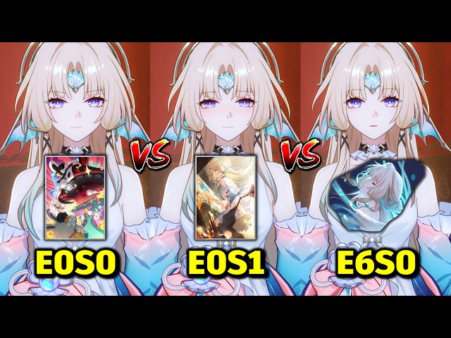 Pearl E0S0 vs E0S1 vs E6S0 Showcase Comparison | Honkai: Star Rail 4.6