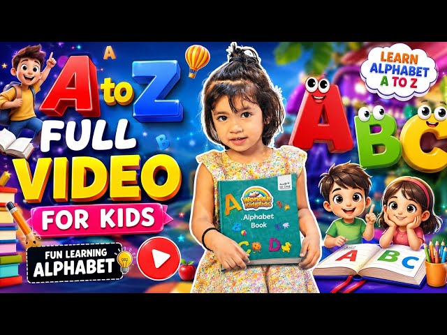 Words in 3D - A For Apple🍎🍏- ABC Alphabet with Pari Sounds for Children - A to Z Alphabets