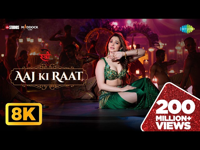 Aaj Ki Raat - 8K Video | Stree 2 | Tamannaah Bhatia, Rajkummar Rao, Sachin-Jigar, Madhubanti B,Divya