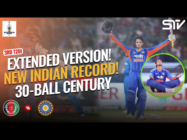 India’s Fastest T20I Century! Abhishek Sharma’s Record 108 | AFG vs IND | M 03 | T20I Series | M9N1A