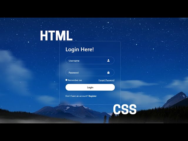 Create a Stylish Login Form with HTML and CSS [2024]