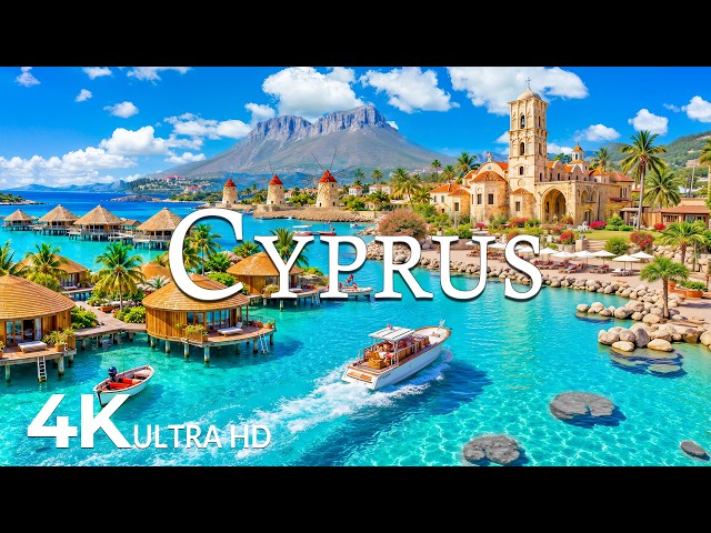 FLYING OVER CYPRUS (4K UHD) – Soothing Music Along With Beautiful Nature Video - 4K Video ULTRA HD