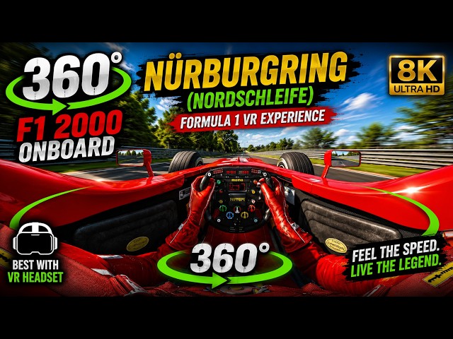 360° F1 2000 onboard at Nürburgring (Nordschleife) Fomula 1 VR Experience #assettocorsa #360video