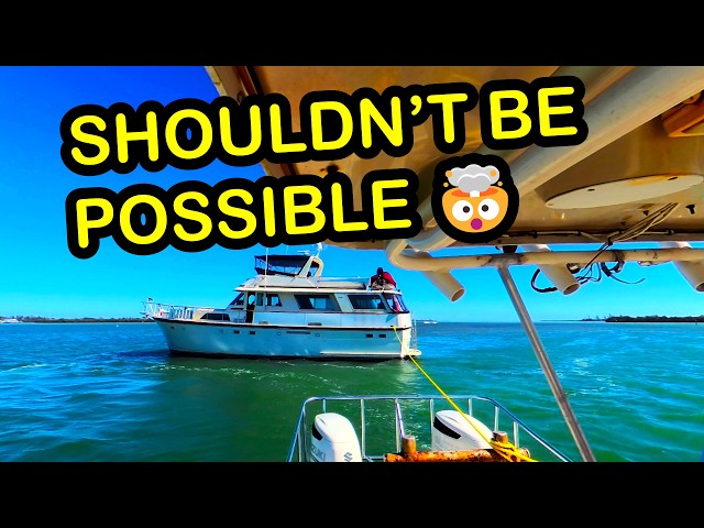 Rescued A 58ft Hatteras from Where a Yacht Has No Business Being!!! | Grounding 58ft Hatteras