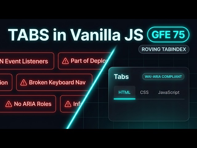Tabs in Vanilla JavaScript | GFE 75 | Frontend Interview Deep Dive