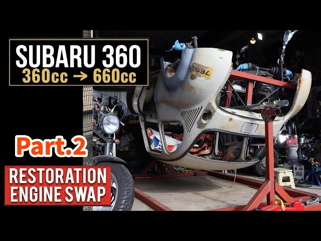 【Part2】Subaru 360 & 660cc Engine Swap Restoration |  Body Modification & Halfway Build (No Talking)