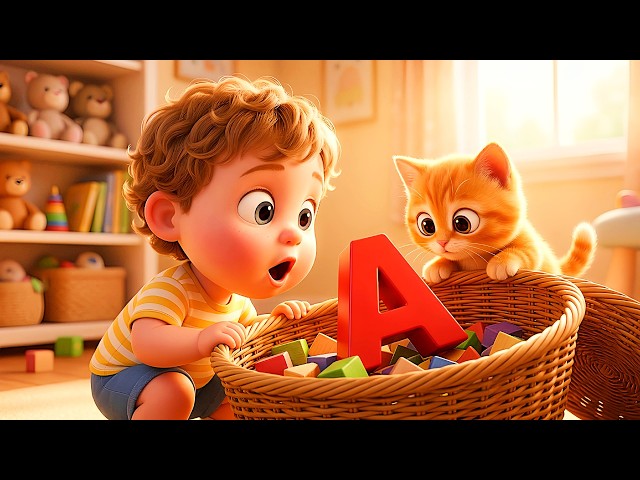 ABC Letter Hunt with Puppy & Kitten 🧸🔍 Learn Letters A to Z & Letter Sounds | Toddler Learning