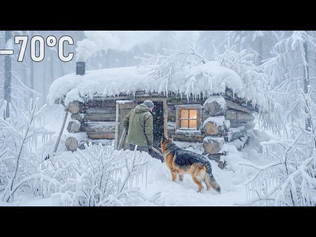 Hiding in a Wooden Cabin for 10 Days During a Severe SNOWSTORM ​​| Extreme Winter Survival