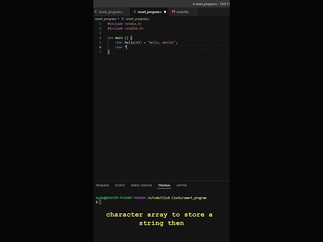 The EASIEST Way to Print "Hello, World!" in C 🖥️ #shorts
