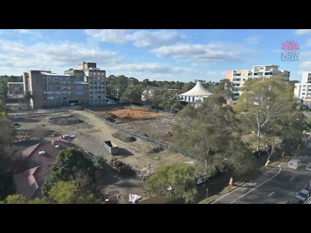 New Bankstown Hospital demolition progress video August 2026