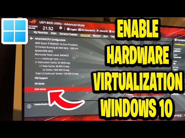 How To Enable Hardware Virtualization On Windows 10