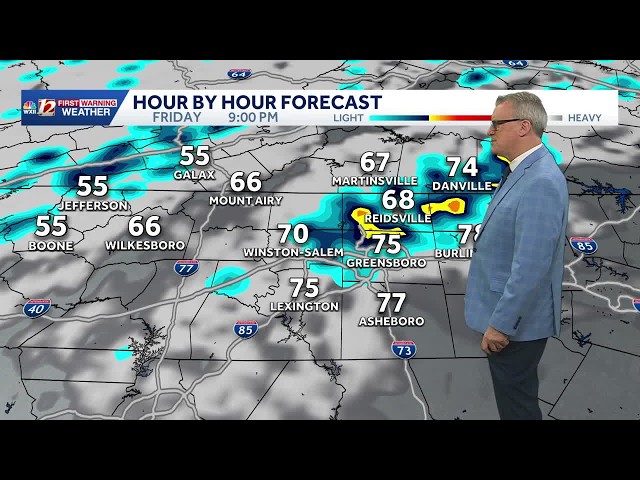 Warm North Carolina weather again Friday | Cool, windy, damp weather begins tonight