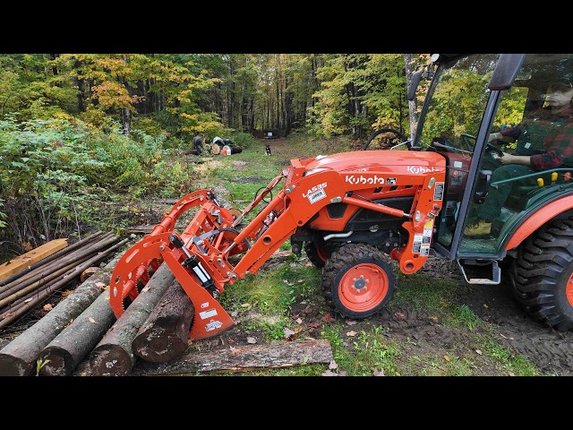 834. What Was Old is New Again. Firewood. Grapple. Kubota LX2610.    4K