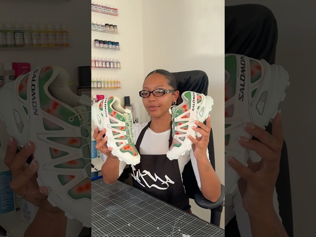 What do you guys think of these?👀🎨 #salomon #custom #tutorial