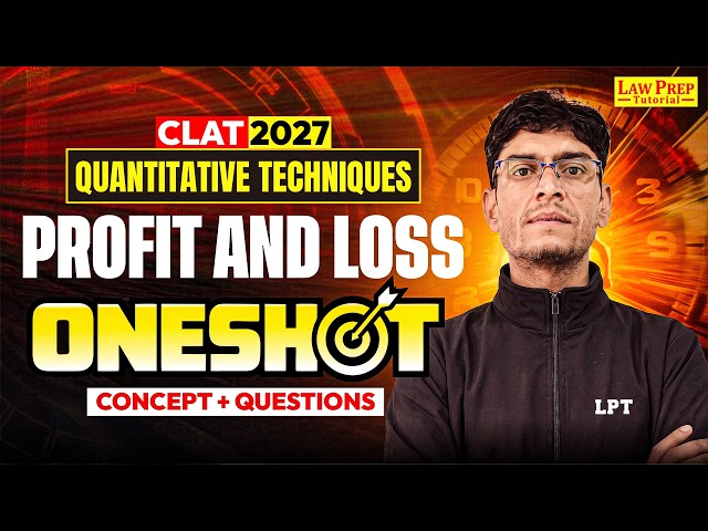 CLAT 2027 Profit and Loss One Shot | Concepts + Practice Questions
