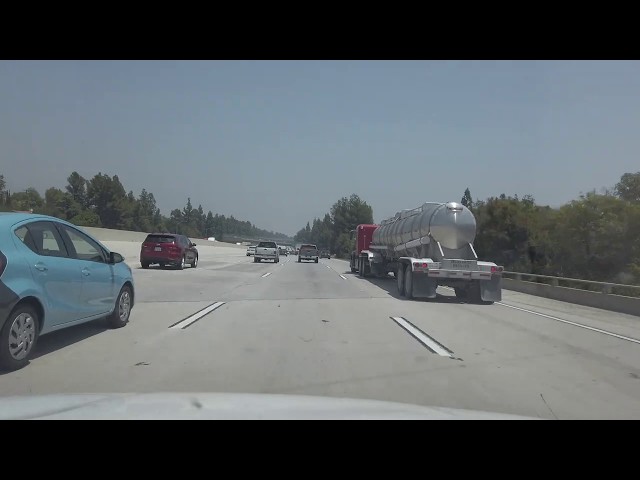Dashcam LA CA Sunland Blvd EB 210 Foothill Freeway Fwy
