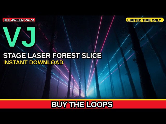Stage Laser Forest Slice VJ Loop | Hulaween Festival Visuals for DJ Sets and LED Walls