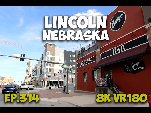 Ep.314 Lincoln Nebraska - Q Street Between Downtown And University Student Life 8K VR180 3D Travel